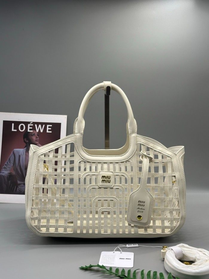 MiuMiu's new openwork basket bag