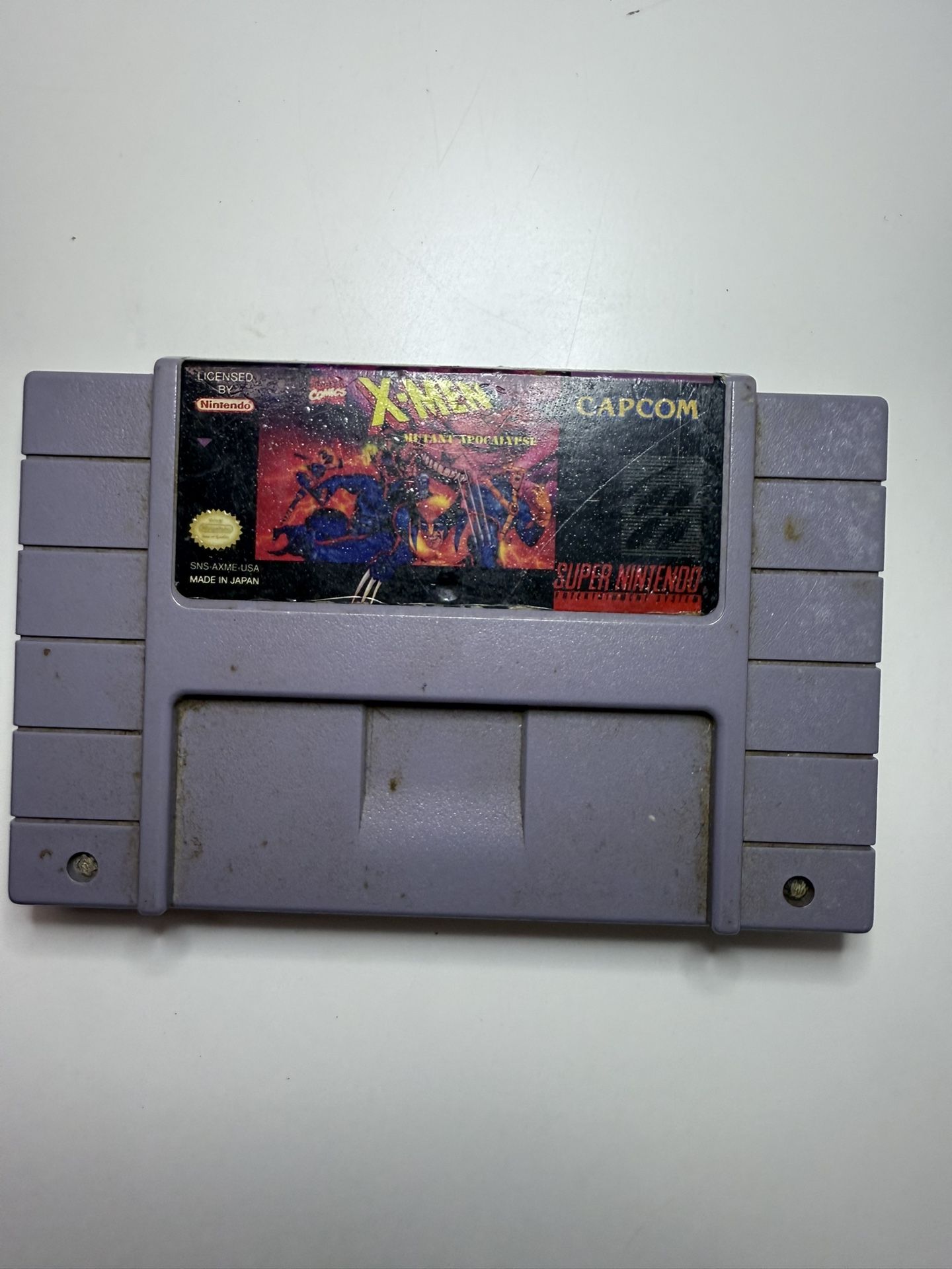 X-Men Mutant Apocalypse (Super Nintendo SNES, 1994) Cart Only Untested