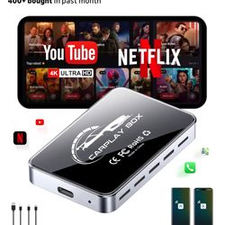 Brand New AI Box Wireless CarPlay & Auto Adapter - Plug & Play, Dual-Band WiFi, Bluetooth 5.0, 4K Video Support, Android 12.0 System, Compatible with 