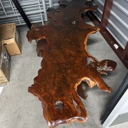 Antique Japanese Wood Slab Table