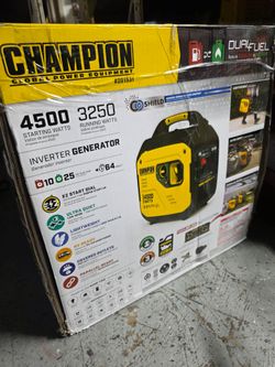 4500/3250-Watt Recoil Start Gasoline/Propane Powered Dual Fue Inverter Generator with Quiet Technology and CO Shield