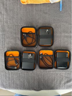 Three 2GB USB HDDs with Cases - Never Used