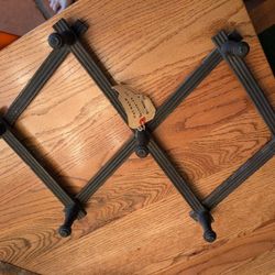 Antique Wooden Hat/Tie Rack Wall Hanger. 
