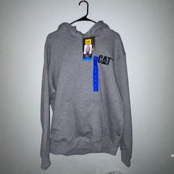 CAT gray hoodie sweater