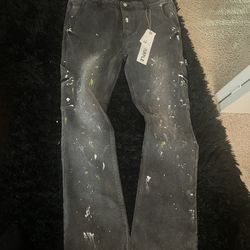 Flared purple jeans size 34