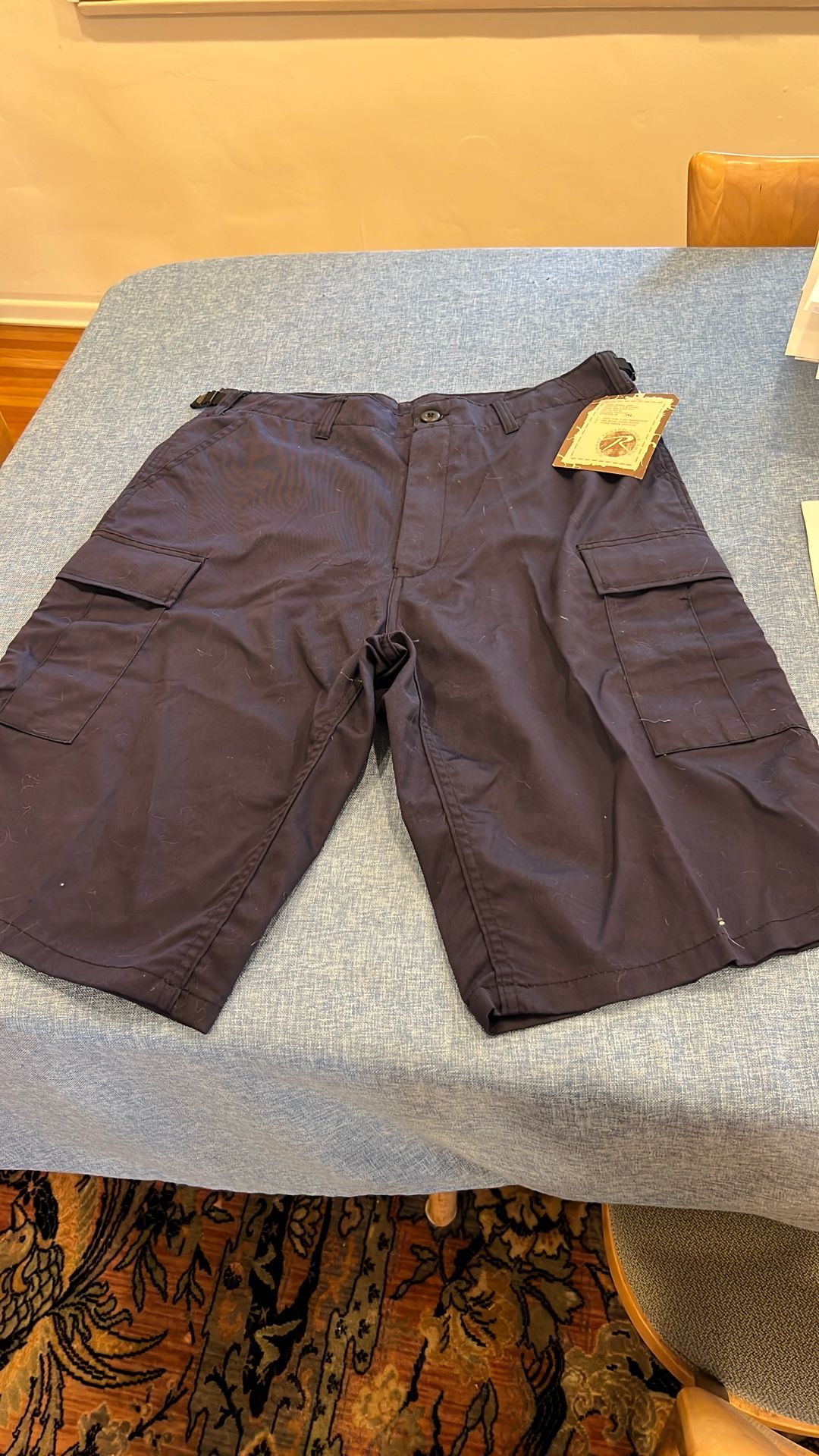 Rothco men’s navy shorts cargo size med waist 31-35”
