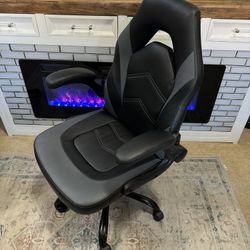 Gray And Black Gaming Racing Office Chair 