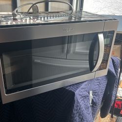 whirlpool microwave over the stove 
