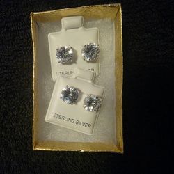 Moisenite sterling silver earrings