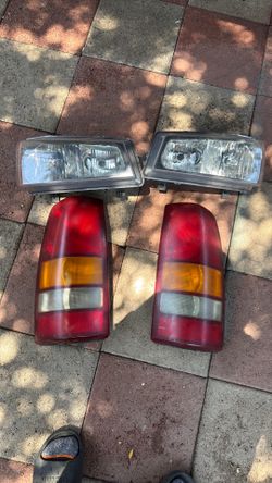 Front headlights.   tail headlights