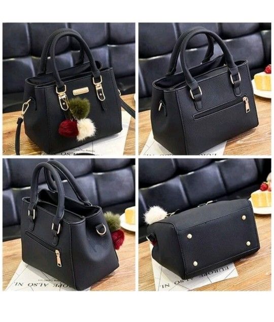 ** NEW ** PU Leather Ladies HandBags Plush Tassel Tote Boston Shoulder Crossbody Bag Larg.