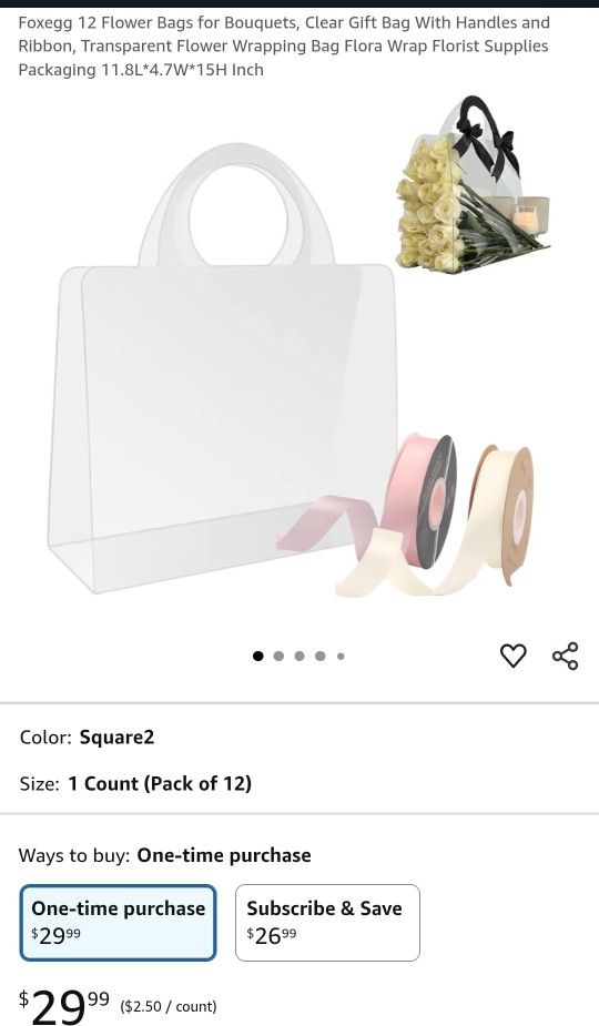 Flower Bags Clear. *NEW
