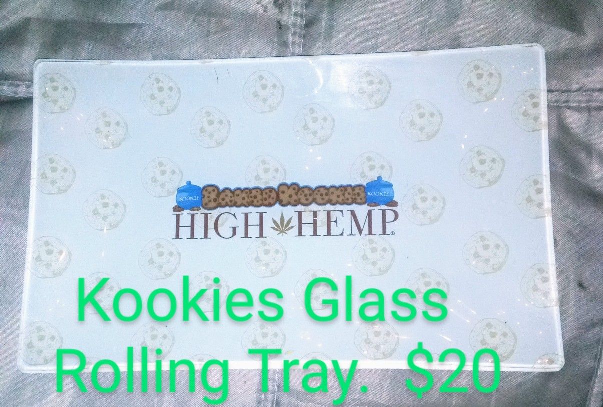 Kookies Glass Rolling Tray $20