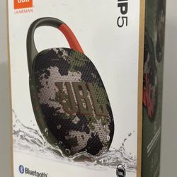 JBL Clip 5 Portable Bluetooth Speaker Camo Green - New