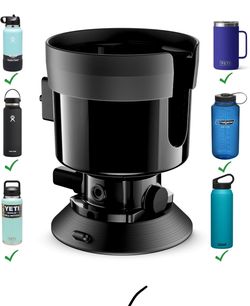 Integral Vacuum Expander - Expanded Cup Holder with Vacuum Pad Mount - 4.5" Suction Cup Holder