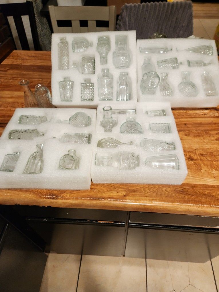 Small glass centerpiece.