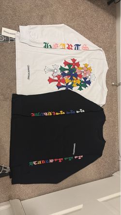 white chrome heart multicolored
