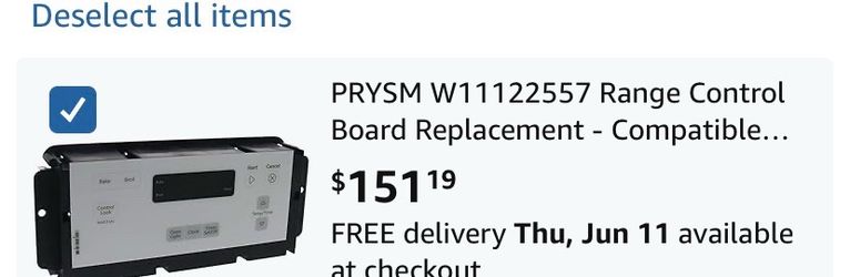 W11122557 Range Control Board Replacement - Compatible with Whirlpool, Maytag, KitchenAid, Jenn-Air, Amana, Magic Chef, Admiral, Norge, Roper Ranges