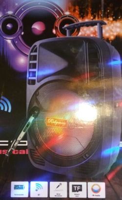 Bluetooth speaker SD card,slot USB port,FM radio,microphone included for karaoke(bosina)