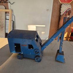 VTG 1940s Structo Toys Blue Steam Shovel Crane