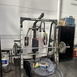 Weight Set Iron Grip Strength Smith Machine