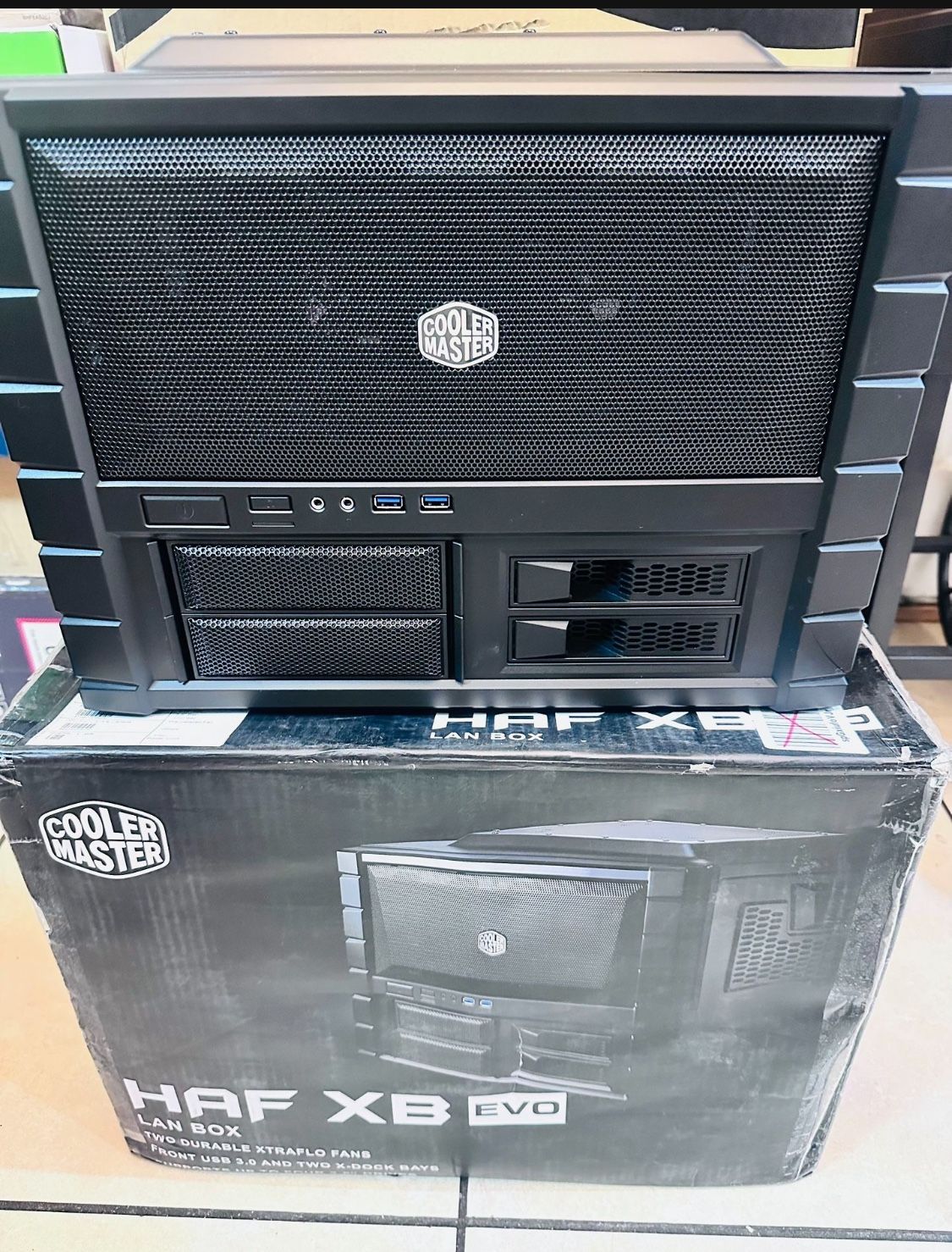 Cooler Master HAF XB EVO High AirFlow Lan Box Case, Mesh Front Panel, ATX Motherboard Support, 240mm AIO Support, Max GPU Card 334 mm (RC-902XB-KKN2)