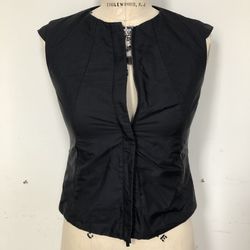 JIL SANDER Women’s Puffer Vest Sz 36 Small MADE ITALY navy black gilet nylon. Condition is "Pre-owned". Shipped with USPS Priority Mail. Excellent co