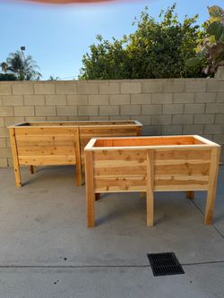 Raised Cedar Wood Planter Boxes