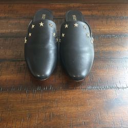  MICHAEL Michael Kors Natasha Star-Studded Mules in black leather