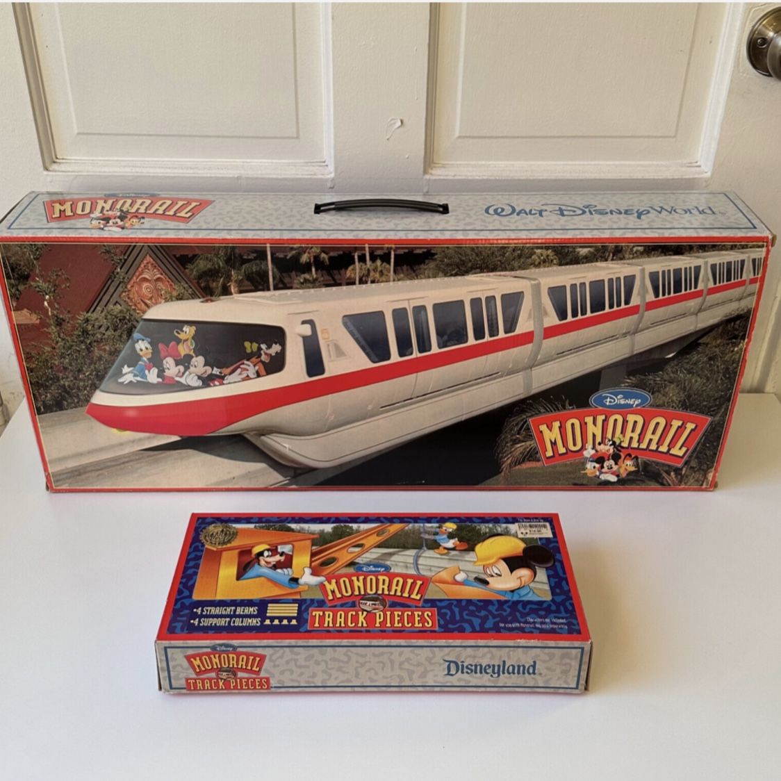 Vintage! Walt Disney World Red Stripe Monorail Playset w/ Original