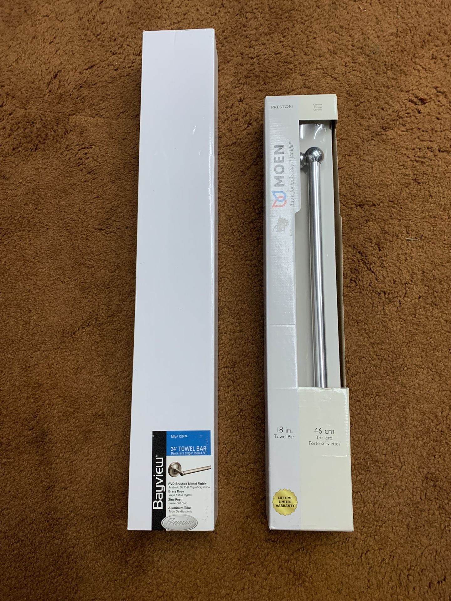 2-Towel bar . new $5 for each .