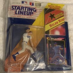 6 NOLAN RYAN CARDS & 1992 STARTING LINEUP WITH BASEBALL CARD & POSTER & 6 UD RYAN INSERT CARDS MINT