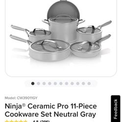 NEW! Ninja NeverStick Ceramic Pro 11-Piece Set $200