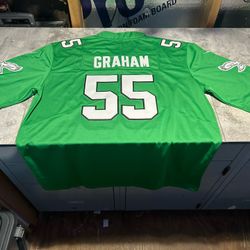 NWT Men's Nike Brandon Graham Kelly Green Jersey Large Eagles Throwback