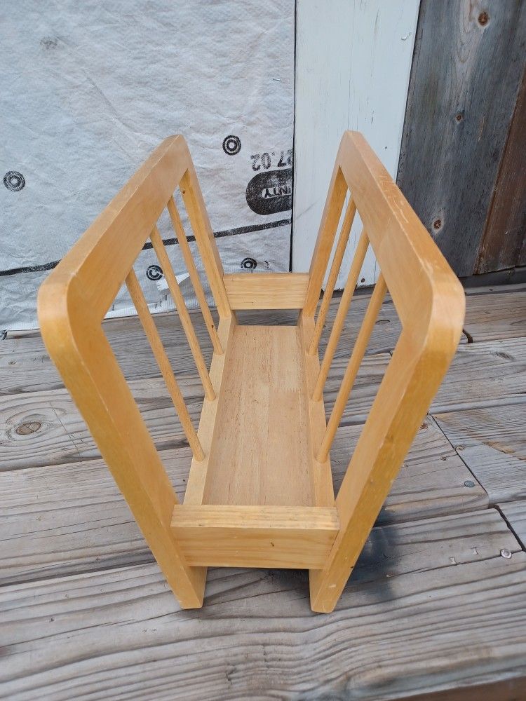 NEW Wood Magazine Rack