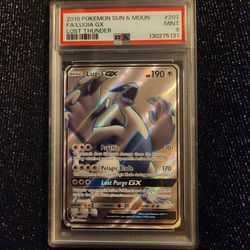 2018 Pokemon Sun & Moon Lost Thunder Full Art #207 Lugia GX PSA 9 Graded Slab
