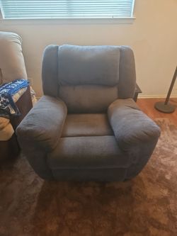 Gray Fabric Recliner Chair