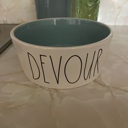 Pair Of Rae Dunn Large Dog Bowls