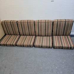 Eight custom deep-seated thick cushions from Cushion Source