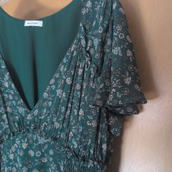Max Studio Green Floral Dress