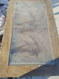 Coffee table with drawers glass top