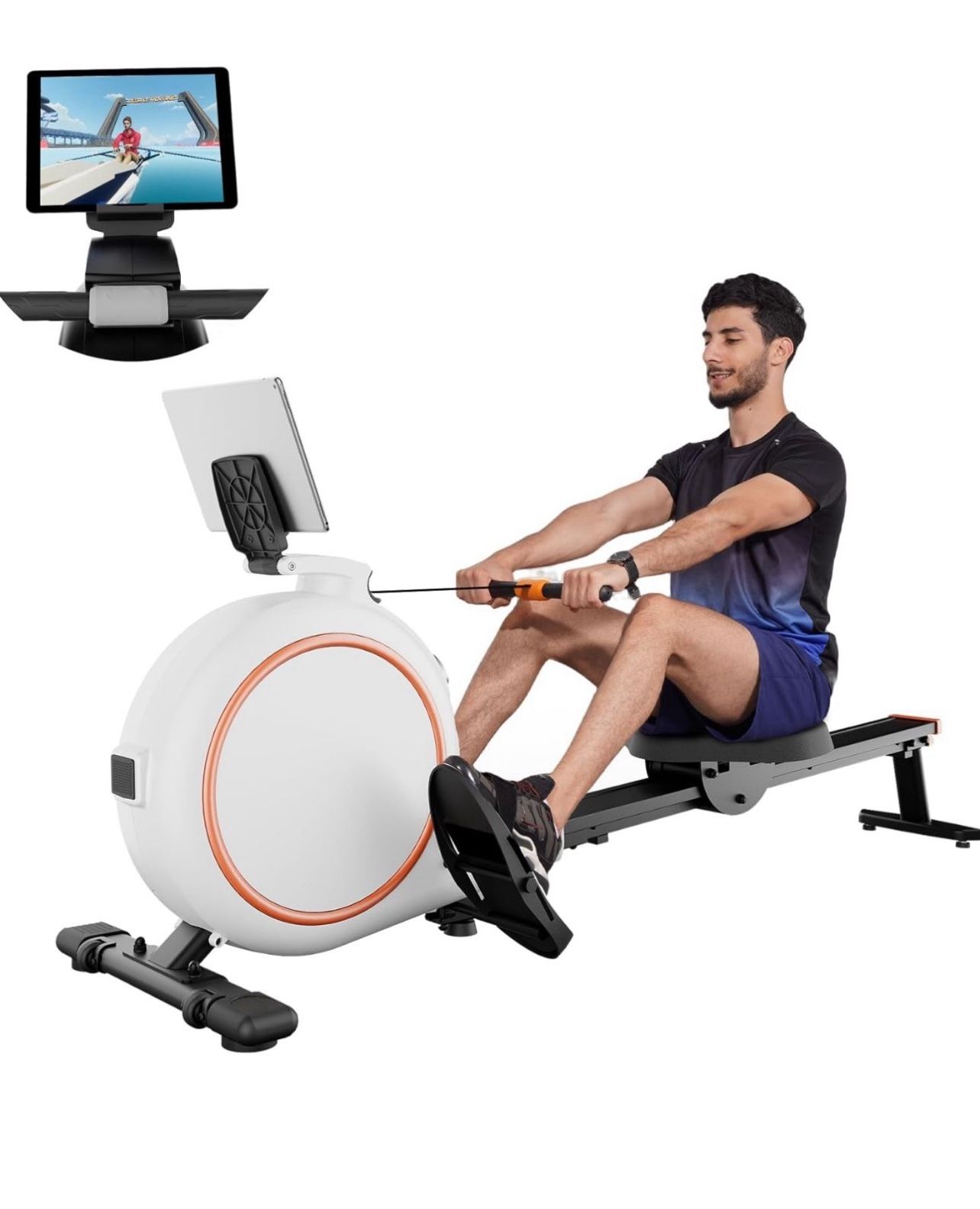 Superun Rowing Machines for Home, Magnetic Rowing Machine with 32 Levels, Rower Machine of Quiet Resistance & 300LBS Weight Capacity, Row Machine with
