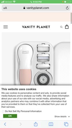 Face Cleansing Brush Vanity Planet All Black
