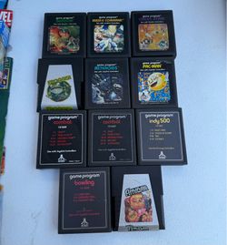Lot of 11 Atari Games PAC Man Frogger Asteroids