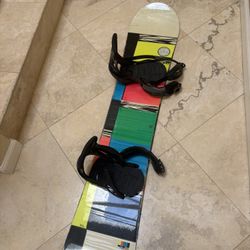 Ride DH Snowboard with new Burton Bindings