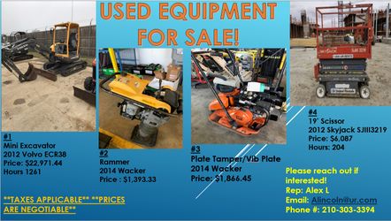 EQUIPMENT FOR SALE