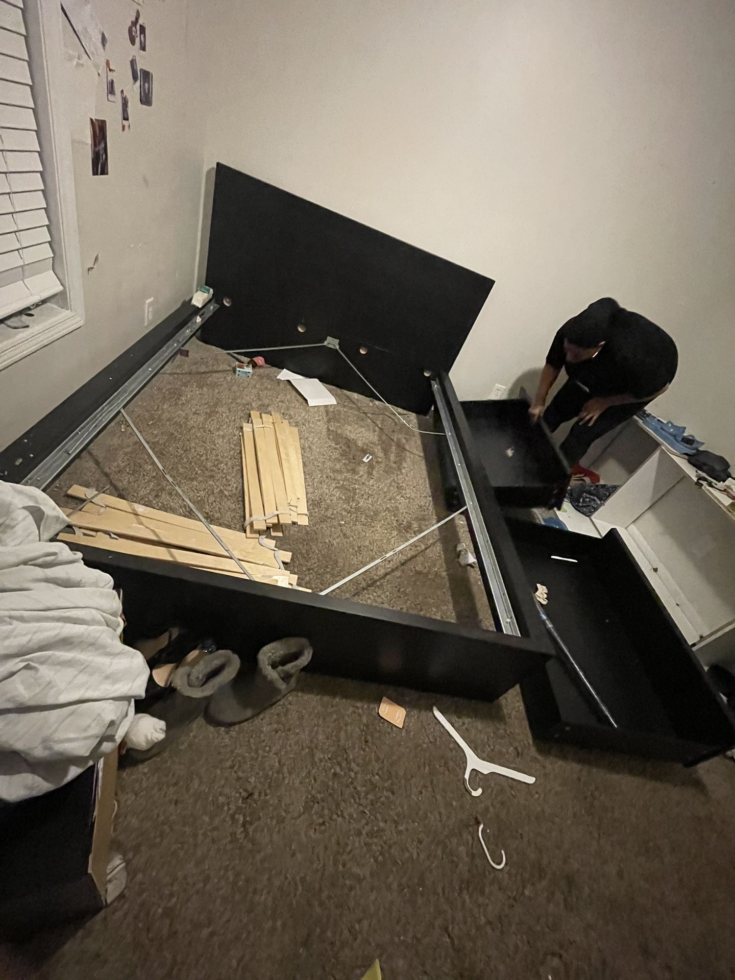 - Queen Bed frame - 2 Under bed Drawers -