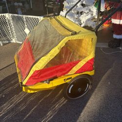 Jogger Stroller And Pull Behind Bike Child Carrier