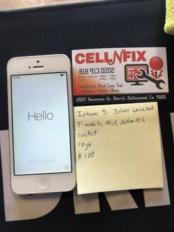 Iphone 5 silver 16gb unlocked t-mobile metro pcs at&t cricket