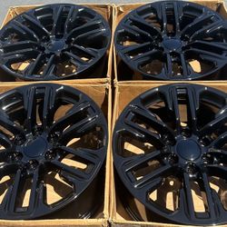 20” GMC Sierra Yukon factory wheels rims gloss black new Denali
